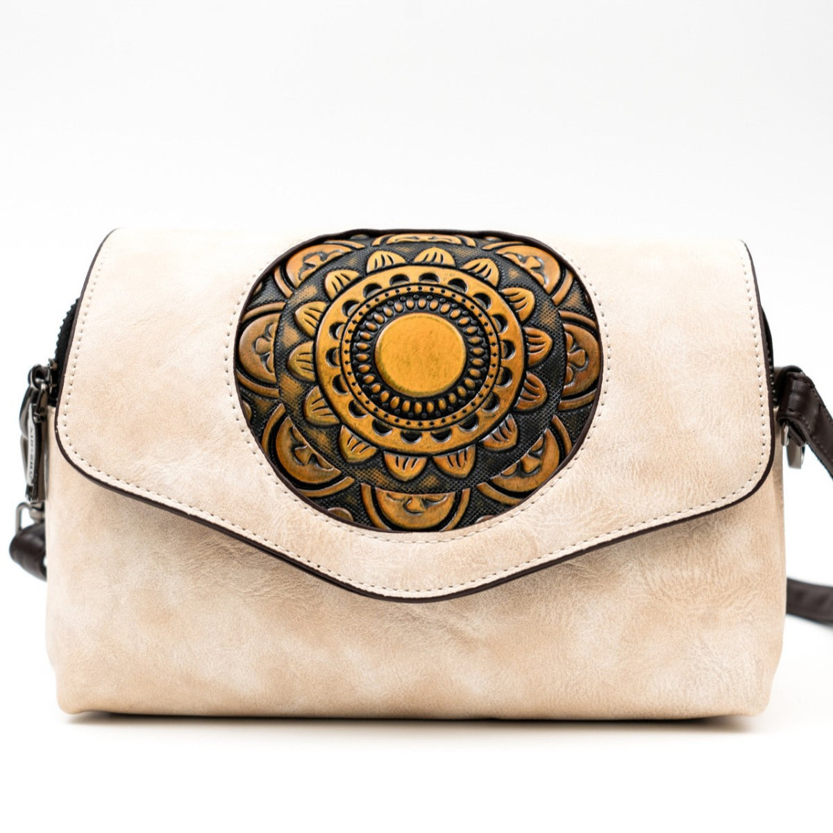 Vintage Embossed Crossbody Phone Bag - image 5