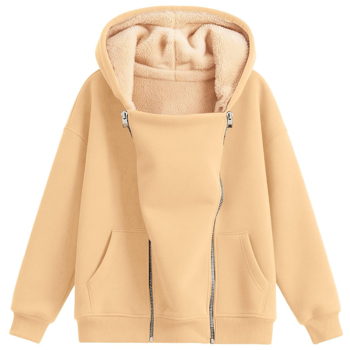 Thick Zip-Up Hoodie with Pockets - image 4