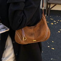 Minimalist Suede Shoulder Bag - image 4