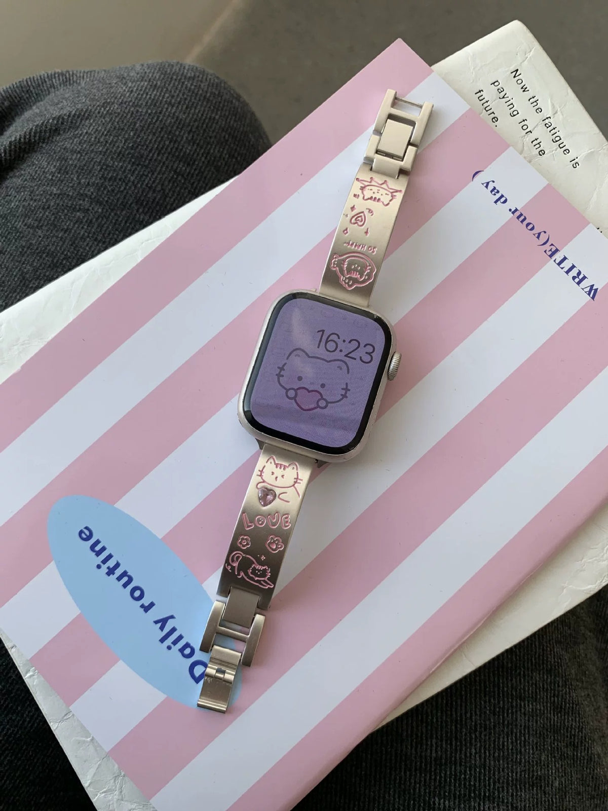 Heart Zircon Cat Bracelet Band Compatible with Apple Watch
