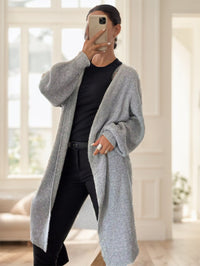 Women's Casual Solid Color Long Cardigan - image 2