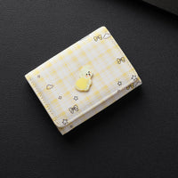 Plaid Short Wallet with Dog Design - image 9
