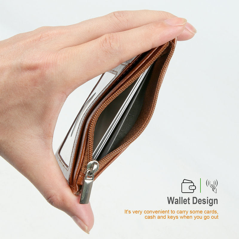 Faux Leather Zip Multi-Card Holder - image 4