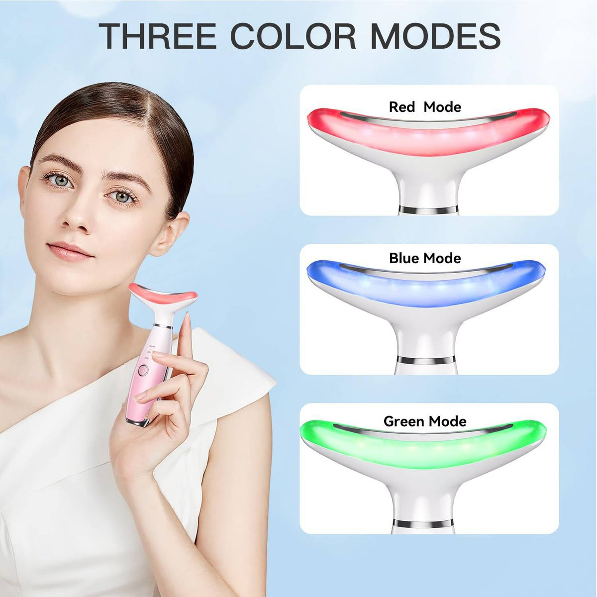 Skin Care Neck Face Massage Tool With Thermals, 3-in-1 Facial Massager - image 5