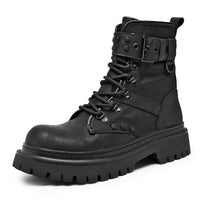 Women's Retro Black Work Boots - image 5