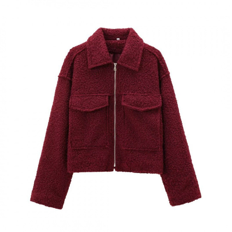 Classic Short Textured Coat - image 10