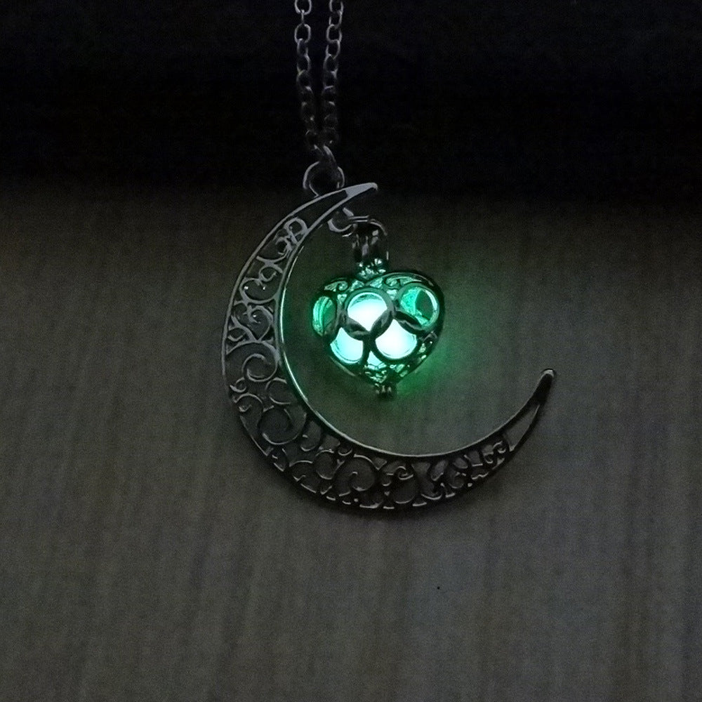 Glow-in-the-Dark Crescent Moon Necklace - image 6
