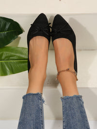 Women's Bow Knit Pointed Toe Flats - image 9