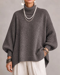 Women's Turtleneck Lantern Sleeve Sweater - image 6