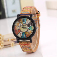 Reloj de cuarzo con correa de piel vintage - image 6