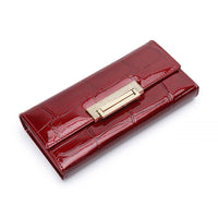 Patent Leather Stone Pattern Long Wallet - image 3