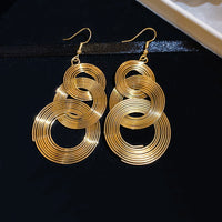 Bold Metal Statement Earrings - image 1