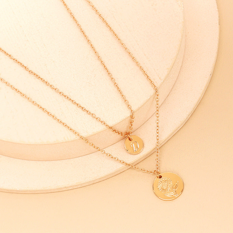 Elegant Floral Clavicle Necklace - image 2