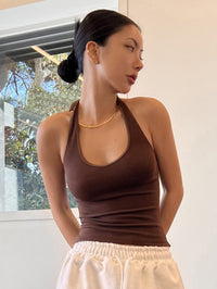 DAZY Solid Backless Halter Top - image 2