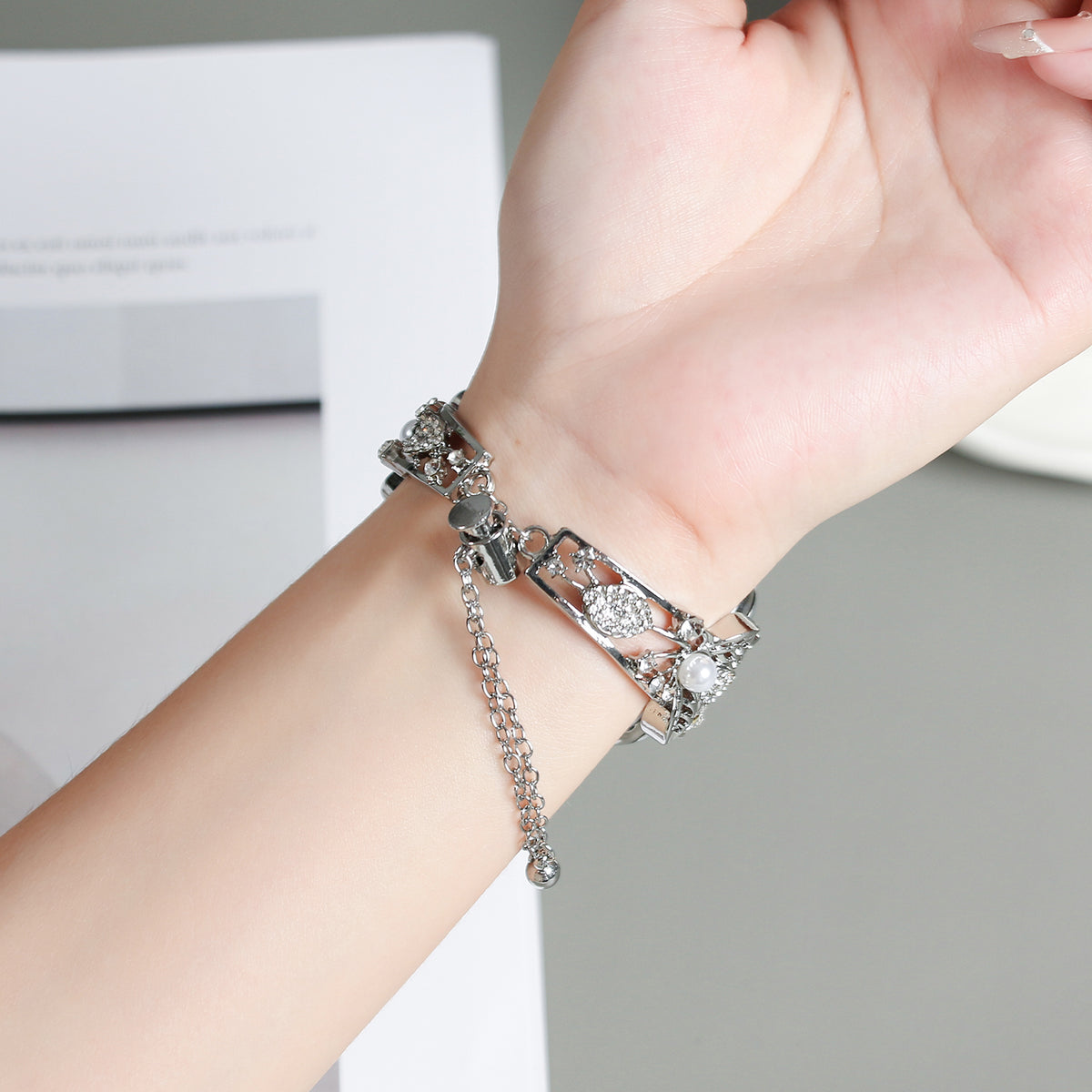 Star Rhinestone Chain Watch Band - image 5