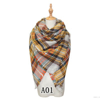 Women's Yellow Blue Scarf - image 4