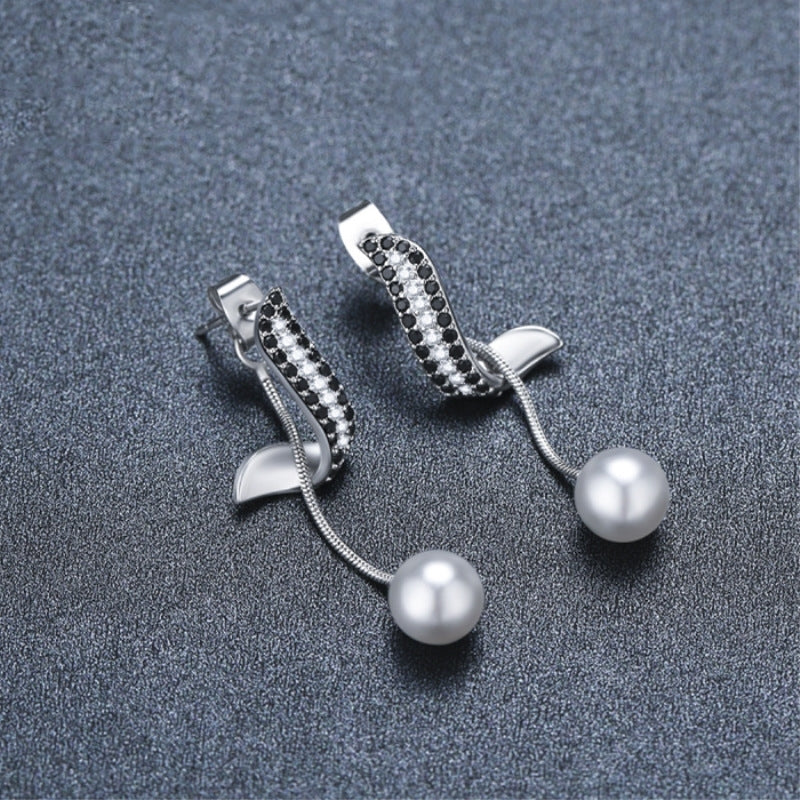 Pearl Tassel Drop Earrings - image 1