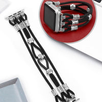 Boho Woven Pearl Band Compatible with Apple Watch - image 2