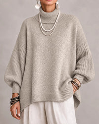 Women's Turtleneck Lantern Sleeve Sweater - image 8
