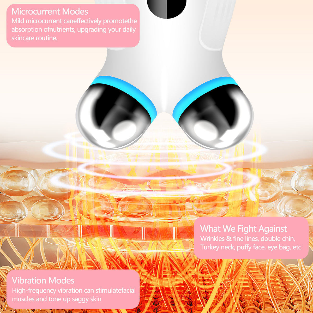 Microcurrent Facial Massager - White - image 7