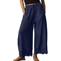 Cropped Bootcut Pants with Lace Panel - image 9