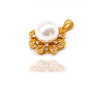 Pearl Sunflower Pendant Necklace - image 6