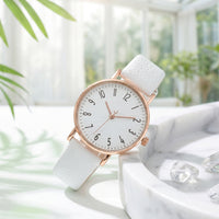 Casual Leather Strap Quartz Watch - image 2