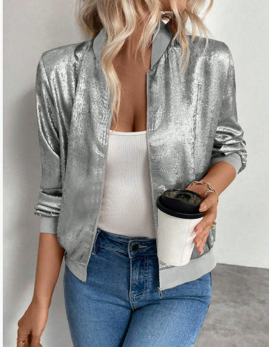 Thin Coat With Zip Slim Fit Slimming Casual Jacket Top - image 10