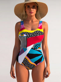 Women's Abstract Evil Eye Print One-Piece Swimsuit - image 3