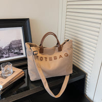 Corduroy Letter Print Tote Bag - image 9