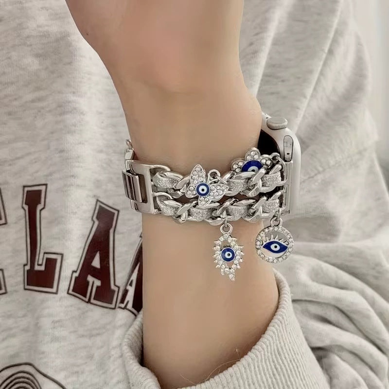 Denim Chain Charm Band Compatible with Apple Watch - image 2