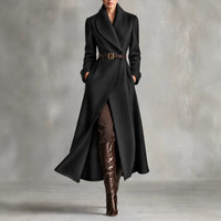 Women's Long Wrap Cape Collar Coat - image 3