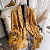 Cashmere-Feel Tassel Neck Warmer Scarf - image 2