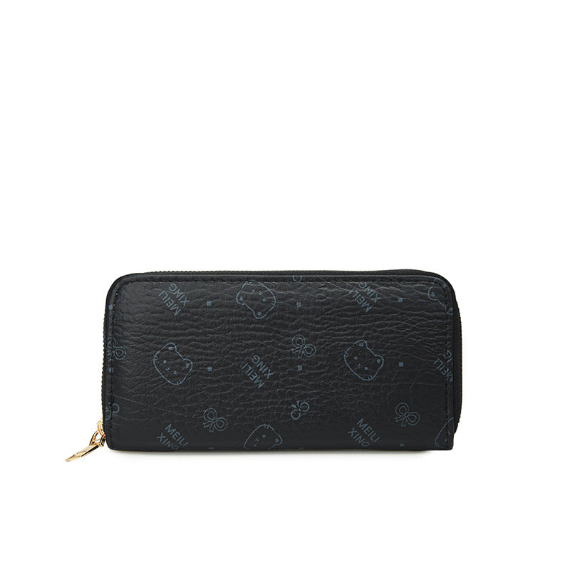 Printed Zip Long Clutch Wallet