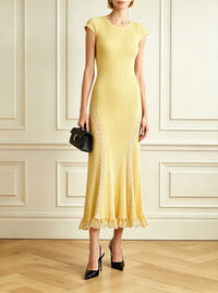 Lace Patchwork Slim Fit Bodycon Dress - image 5