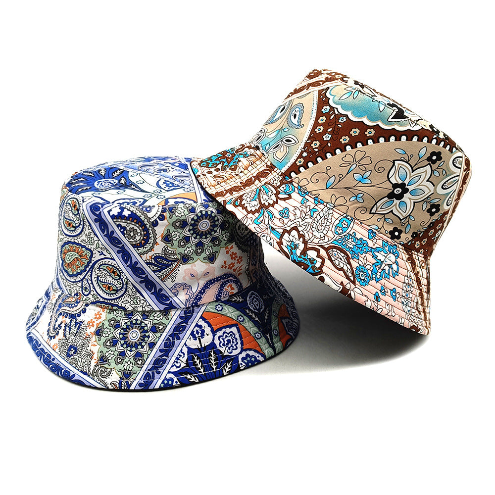 Paisley Bucket Hat Color Matching Printing Double-sided Wear - image 4