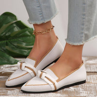 Women's Pointed Toe Bow Knit Flats, Slip-On - image 3