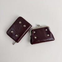 Retro Pleated Leather Coin Purse - image 4