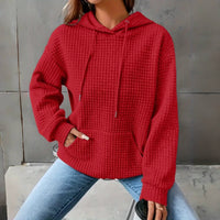 Women's Loose Fitting Hooded Long Sleeved Sweatshirt - image 5