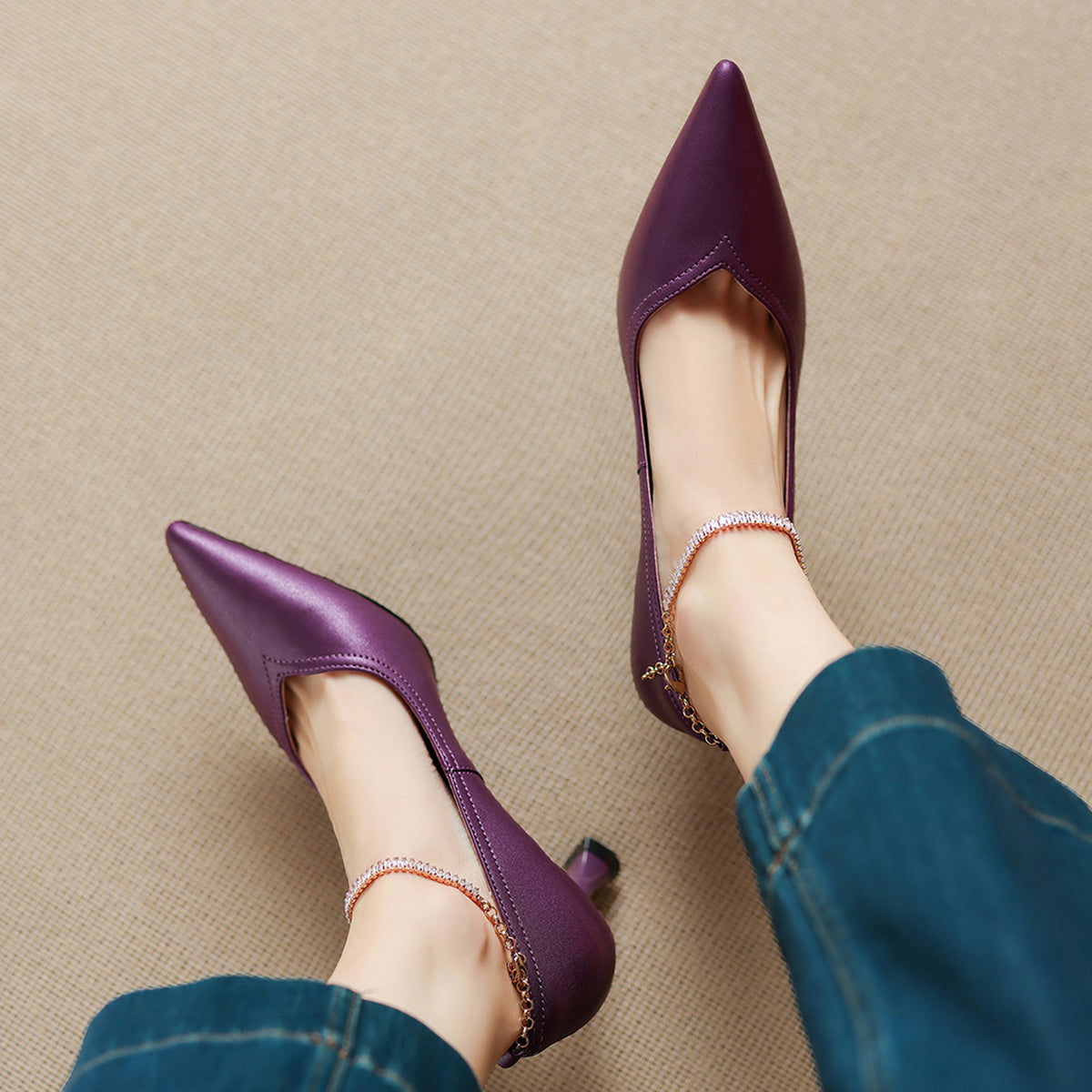French Style High Heel Mary Jane Shoes - image 2