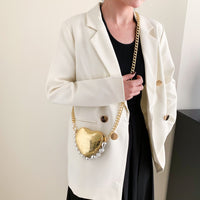 Mini Pearl Heart Chain Bag - image 3