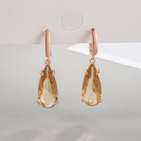Champagne Gold Teardrop Earrings - image 1