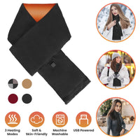 Electric Heated Winter Scarf USB Heating Neck Wrap Unisex Heated Neck Shawl Soft Warm Scarves With 3 Heating - image 8