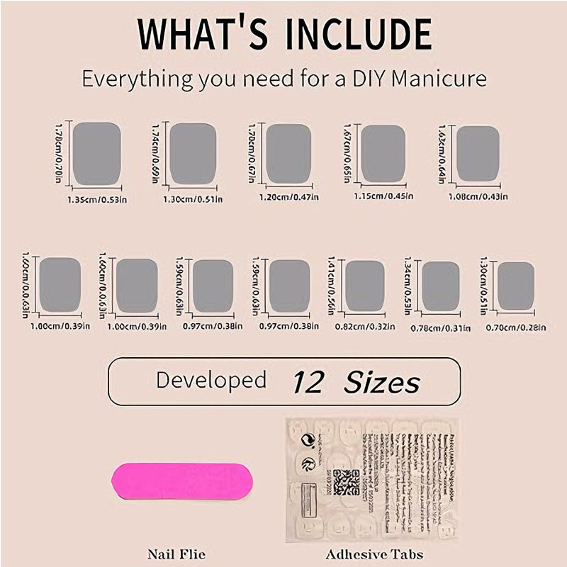 French Flower Press-On Nails (24 pcs) - image 5