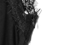 Lace Trim Satin Casual Dress - image 5