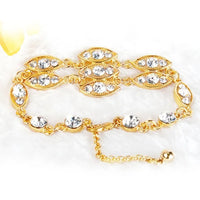 Noble Burnished Gold Bling Rhinestone Bracelet - image 3