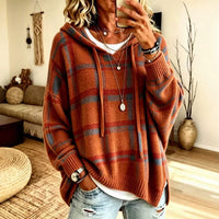 Loose-fit Drop-shoulder Drawstring Pullover Sweater - image 7