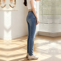 Women's High Waist Skinny Jeans, Classic Blue Wash - image 2