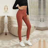 Jeans skinny rojo ladrillo de tiro alto - image 1
