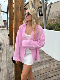 Women's Solid Color Casual Long Sleeves Cardigan Coat Blouse - image 6